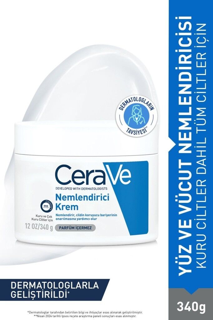 Cerave Nemlendirici Krem Kuru ve Çok Kuru Ciltler 340 ml