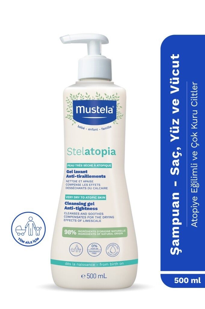 Mustela Stelatopia Çok Kuru Ciltler İçin Şampuan 500 ml SKT:09.26