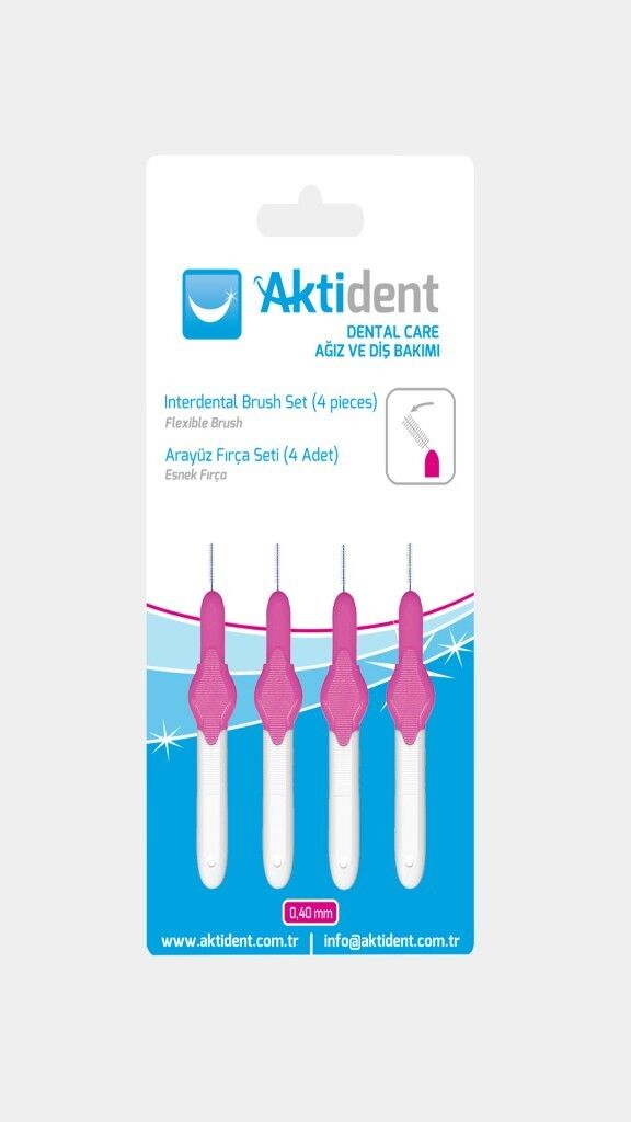 Aktident Arayüz Fırçası 0.40 MM 4 Adet