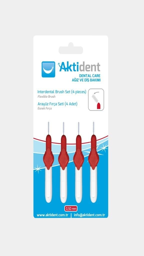Aktident Arayüz Fırçası 0.50 MM 4 Adet