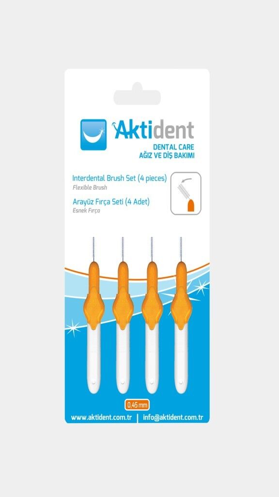 Aktident Arayüz Fırçası 0.45 MM 4 Adet