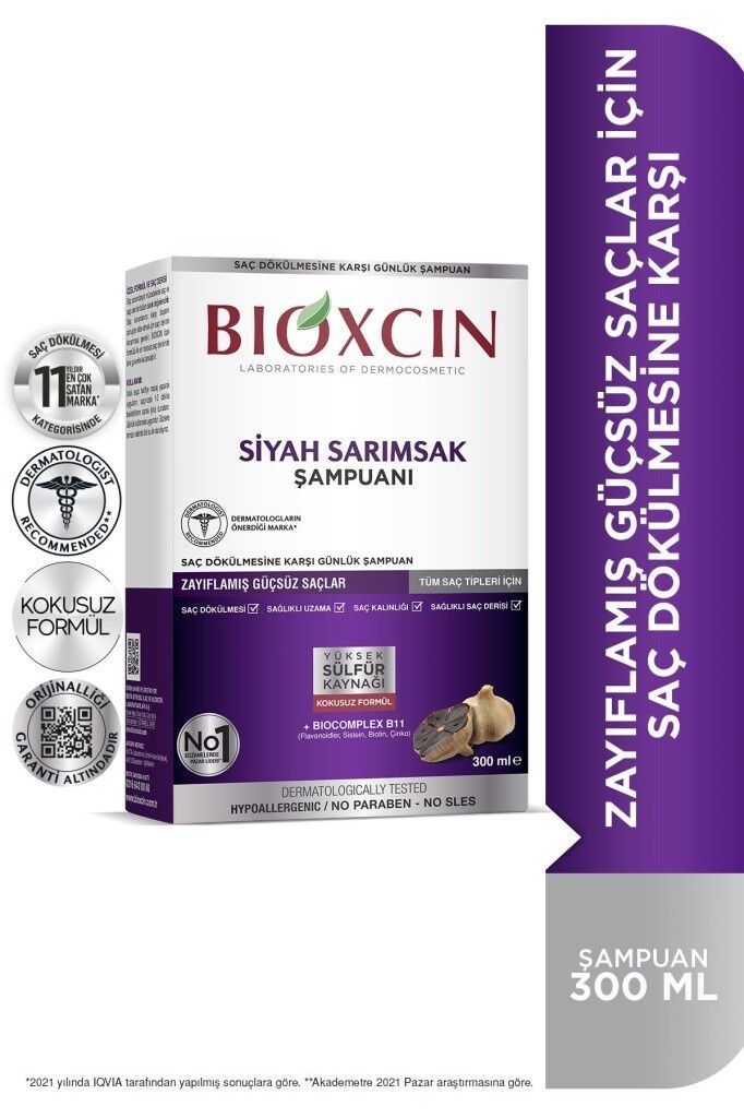 Bioxcin Siyah Sarımsak Şampuanı 300 ml