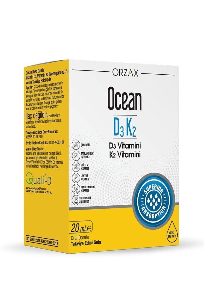 Ocean D3K2 Damla 20 ml SKT:10.26