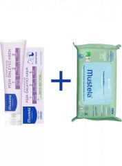 Mustela Vitamin Barrier 1-2-3 Cream 100 ml + Kompost Edilebilir Islak Mendil 60 Yaprak SKT:10.26