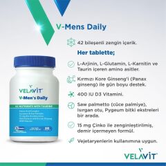 Velavit V-Men's Daily 30 Tablet SKT:06.26