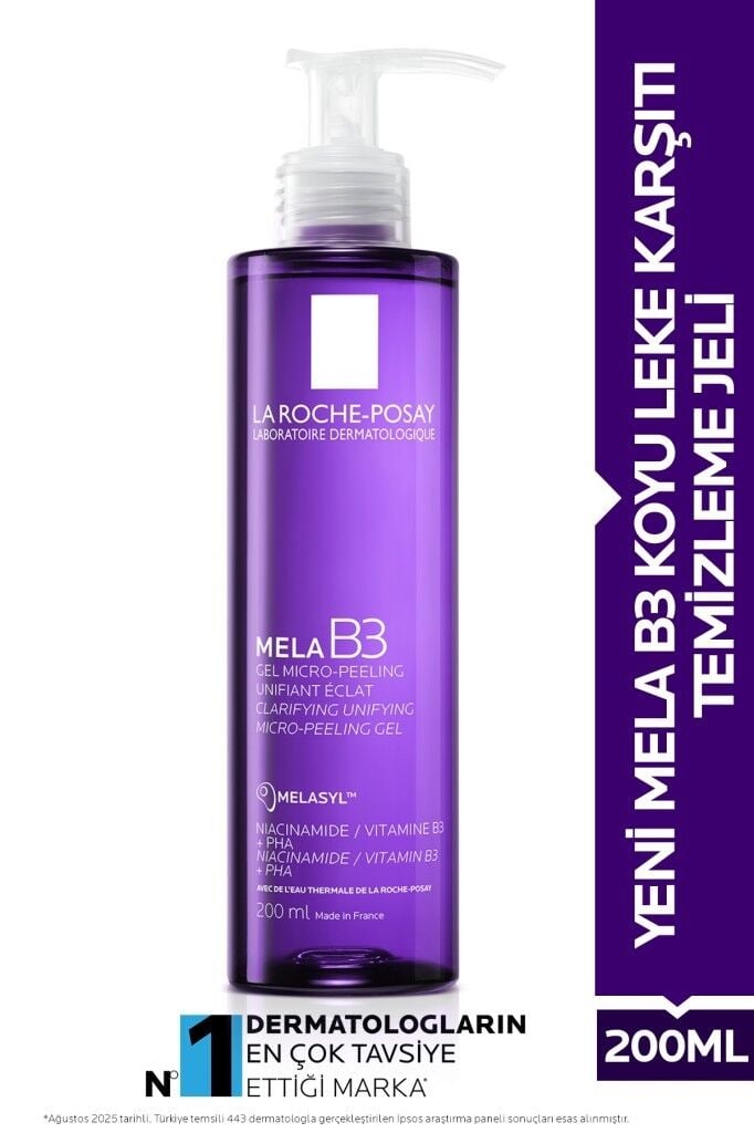 La Roche Posay Mela B3 Koyu Leke Karşıtı Temizleme Jeli 200 ml SKT:04.27