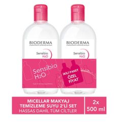 Bioderma Sensibio H2O 500 ml - İkili Paket Özel Fiyat SKT:06.27