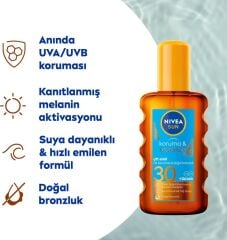 Nivea Sun Güneş Yağı Koruma & Bronzluk Arttırıcı SPF30 200 ml