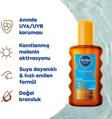 Nivea Sun Güneş Yağı Koruma & Bronzluk Arttırıcı SPF30 200 ml
