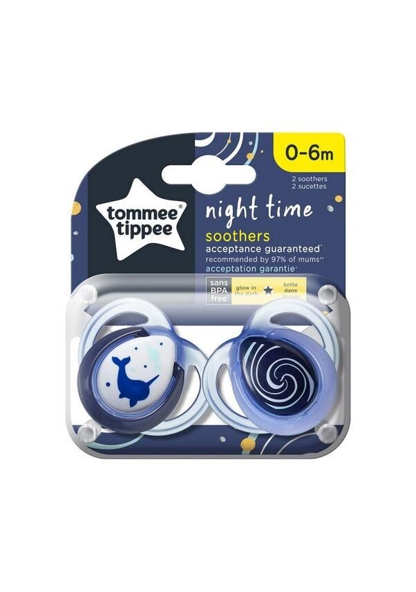 Tommee Tippee Night Time Soorthers Emzik 0-6 Ay 2'li Lacivert