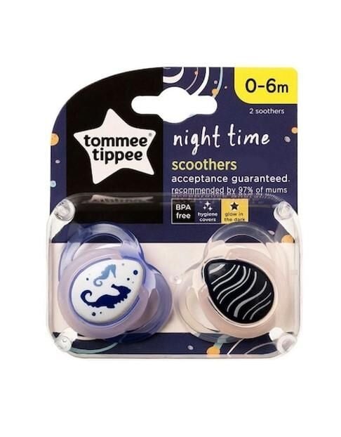 Tommee Tippee Night Time Soorthers Emzik 0-6 Ay 2'li Lila