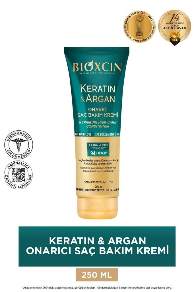 Bioxcin Saç Bakım Kremi Onarıcı Keratin & Argan 250 ml