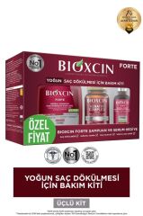 Bioxcin Forte Saç Bakım Kiti Yoğun Saç Dökülmesi İçin (300 ml Şampuan & 50 ml Serum & Keratin Complex 60 Tablet)