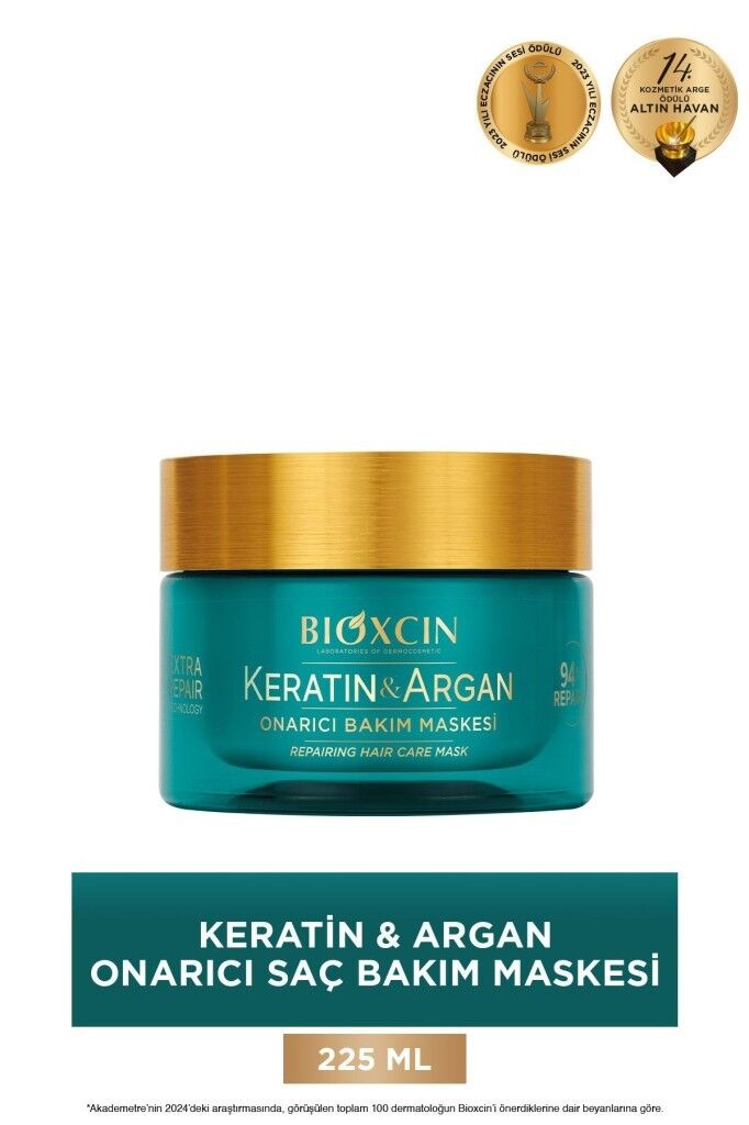 Bioxcin Keratin & Argan Onarıcı Bakım Maskesi 225 ml