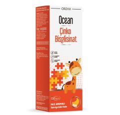 Ocean Çinko Bisglisinat Şurup Muz Aromalı 150 ml SKT:11.26