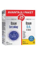 Ocean Extramag 60 Tablet + Ocean D3 K2 20 ml %25 İndirimli Kofre SKT:11.27
