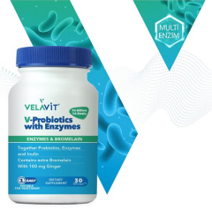 Velavit V-Probiotics With Enzymes 30 Tablet SKT:10.26