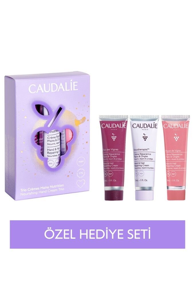 Caudalie Hand and Nail Cream Trio Set
