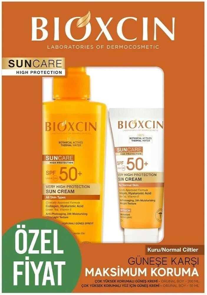 Bioxcin Suncare Kuru ve Normal Ciltler İçin Sprey 200 ml + Krem 50 ml