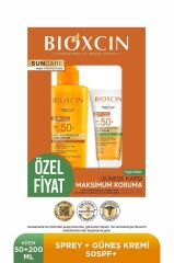 Bioxcin Suncare Yağlı  Ciltler İçin Sprey 200 ml + Krem 50 ml