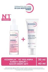 Bioderma Kızarıklık Ve Yaşlanma Karşıtı Serum+ Bakım Kremi Seti - Sensibio Ar+ Cream 40 ml + Sensibio Ar+ BI-Serum 30 ml SKT:07.27