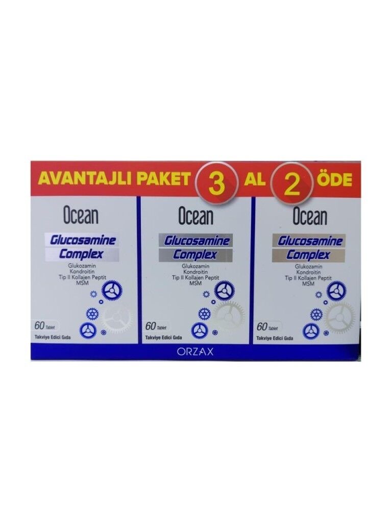 Orzax Ocean Glukozamin Kompleks 60 Tablet - 3 Al 2 Öde SKT:01.28