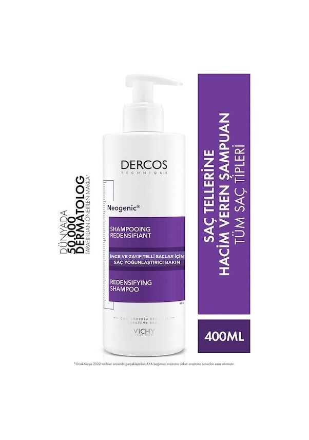 Vichy Dercos Neogenic Şampuan Hacim Veren Şampuan 400 ml