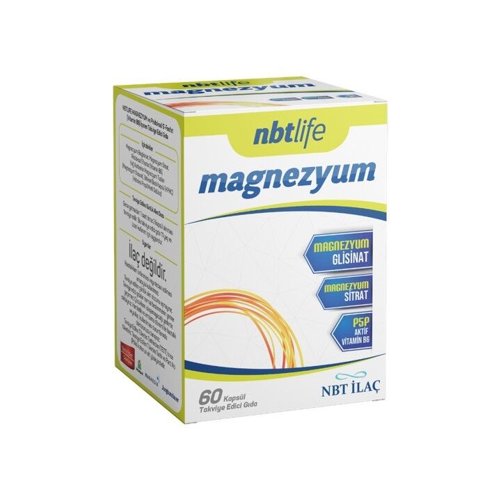 Nbt Life Magnezyum Bisglisinat ve Sitrat 60 Kapsül SKT:01.28