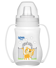 Wee Baby 754 Akıtmaz Kulplu PP Antikolik Bardak 250 ml - Beyaz