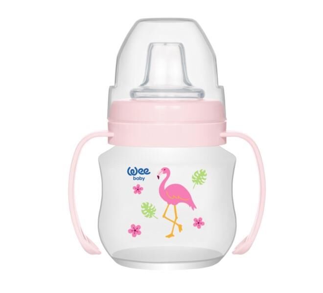 Wee Baby 753 PP Alıştırma Bardağı Antikolik Akıtmaz Kulplu 125 ml - Pembe