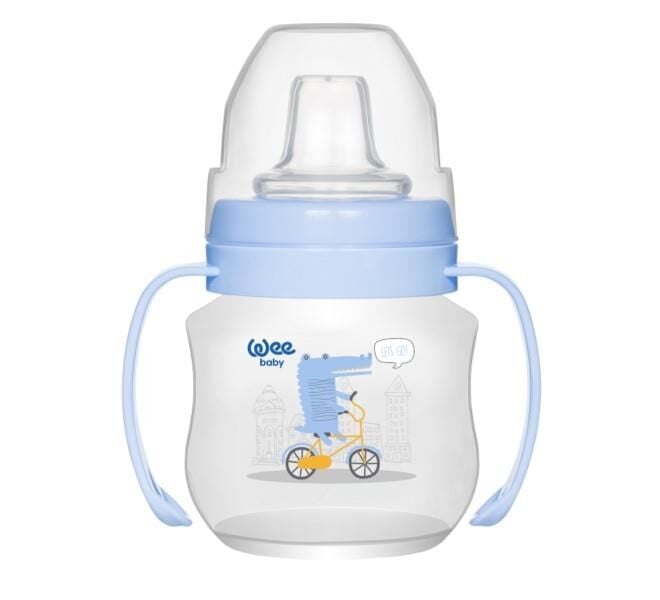 Wee Baby 753 PP Alıştırma Bardağı Antikolik Akıtmaz Kulplu 125 ml - Mavi