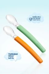 Wee Baby 122 Mama Kaşığı 2'li - Turuncu- Yeşil