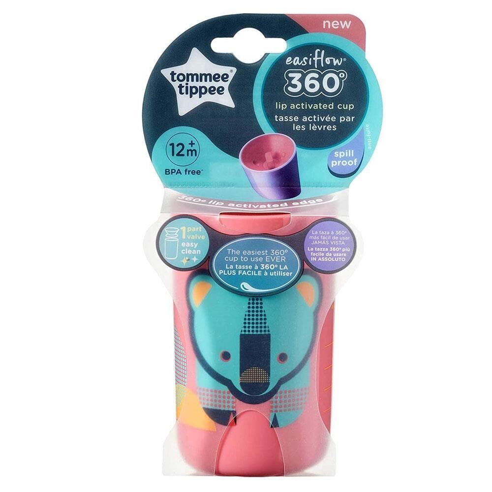 Tommee Tippee Kulpsuz Desenli 360 Derece Bardak 250 ml - Pembe